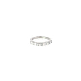 18k White Gold .80ct F VS2 Princess Cut Diamond Wedding Band